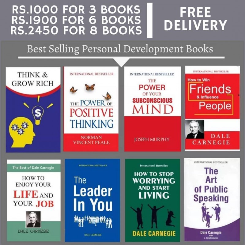 BEST SELLING BOOKS FOR PERSONAL DEVELOPMENT ? Rs.1000 For 3 Books ? Rs.1900 For 6 Books ? Rs.2450 For 8 Books